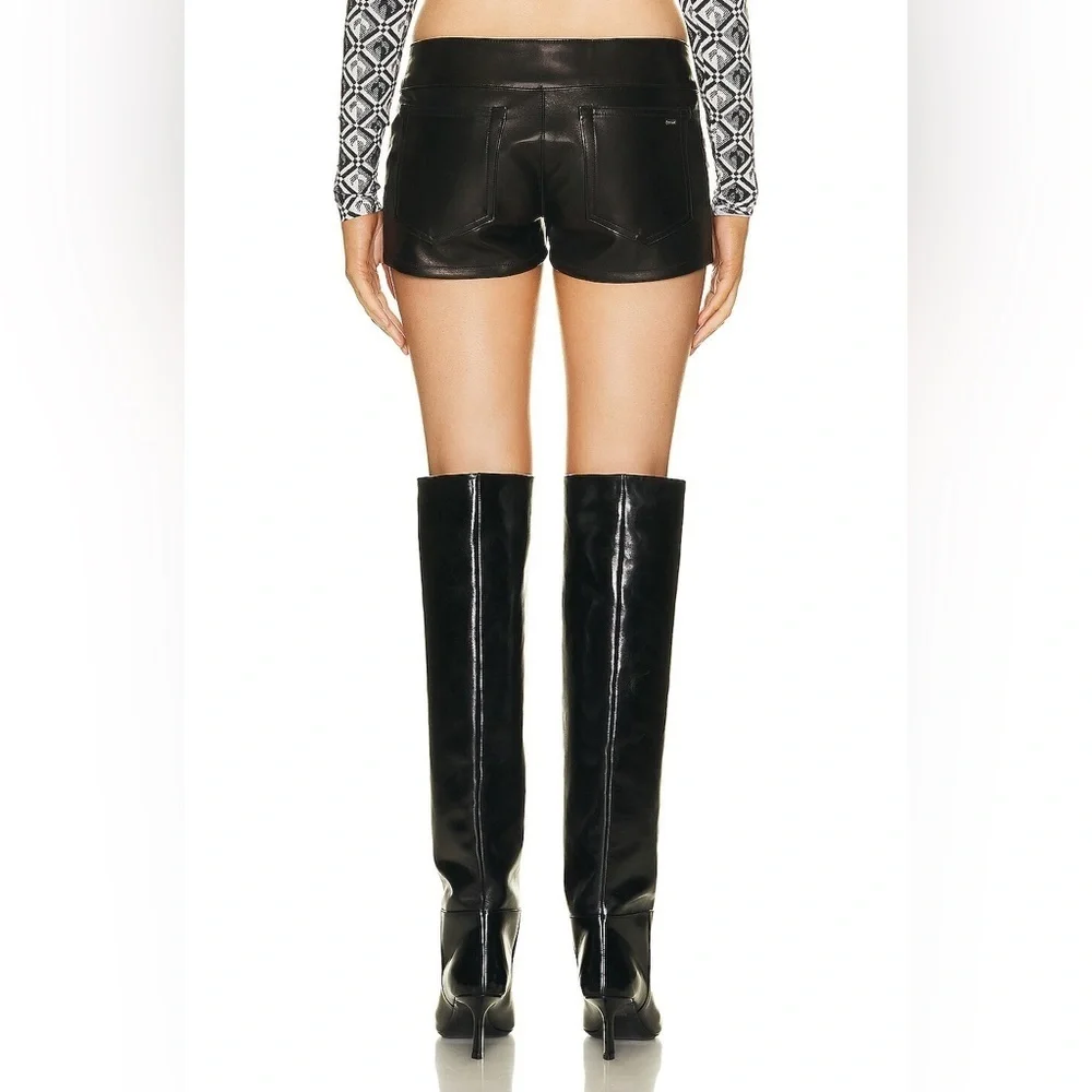 New! EB Denim Leather Black Micro Hottie Y2K
Lace Up Shorts ❤️🔥 Size 26 NWT! - Picture 3 of 15